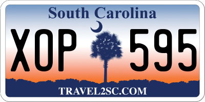 SC license plate XOP595