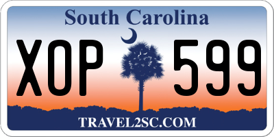 SC license plate XOP599