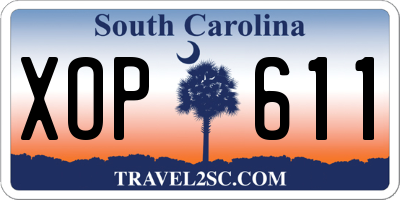 SC license plate XOP611