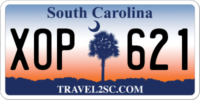 SC license plate XOP621