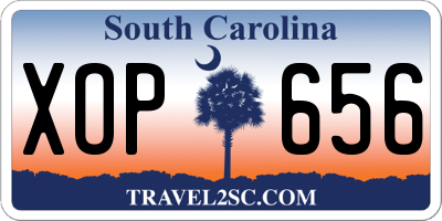SC license plate XOP656