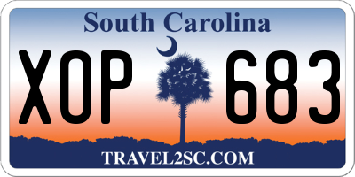 SC license plate XOP683