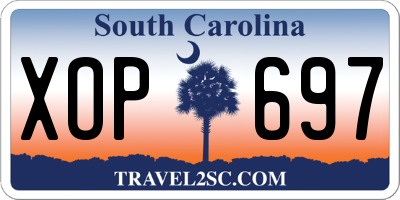 SC license plate XOP697