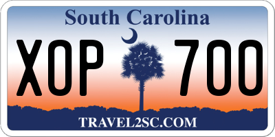 SC license plate XOP700