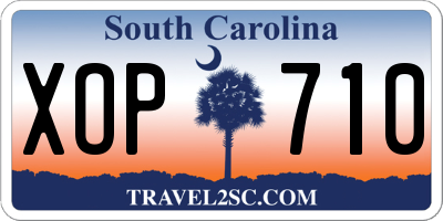 SC license plate XOP710