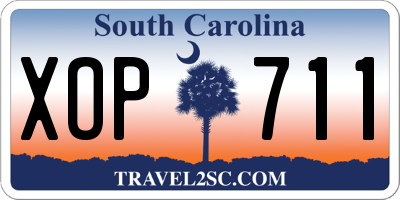 SC license plate XOP711
