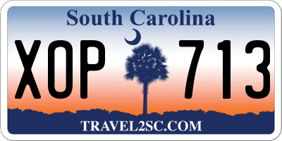 SC license plate XOP713