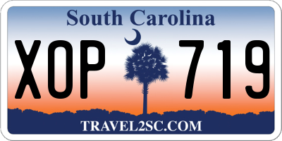 SC license plate XOP719