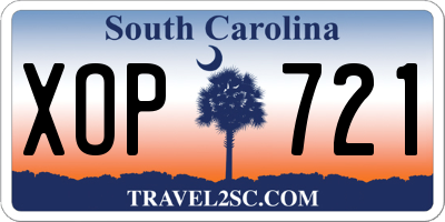 SC license plate XOP721