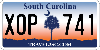 SC license plate XOP741