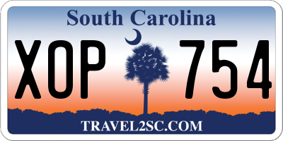 SC license plate XOP754
