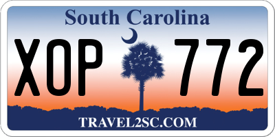 SC license plate XOP772