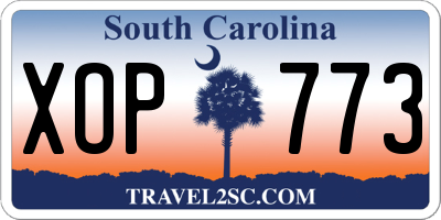 SC license plate XOP773