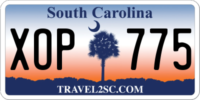 SC license plate XOP775