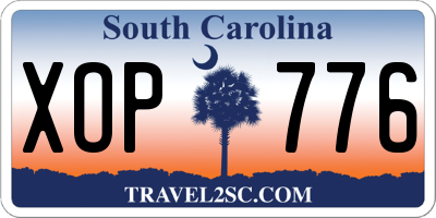 SC license plate XOP776