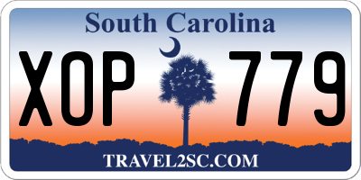 SC license plate XOP779