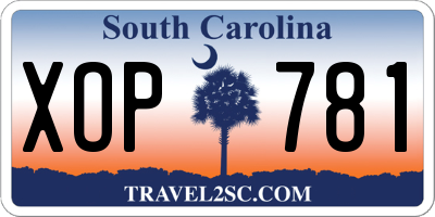 SC license plate XOP781