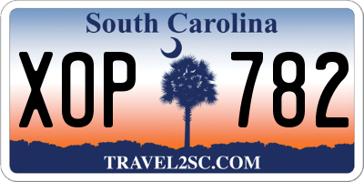 SC license plate XOP782
