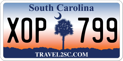 SC license plate XOP799