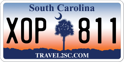 SC license plate XOP811