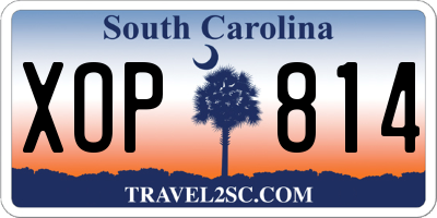 SC license plate XOP814