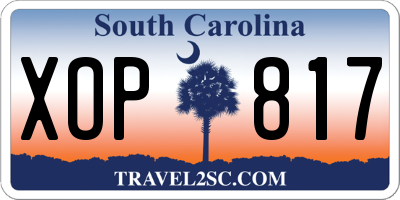 SC license plate XOP817