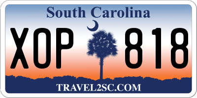 SC license plate XOP818