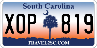 SC license plate XOP819