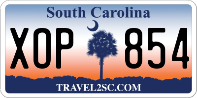 SC license plate XOP854