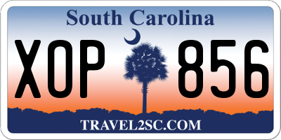 SC license plate XOP856