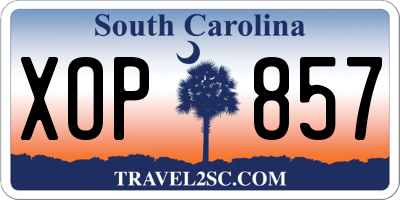 SC license plate XOP857