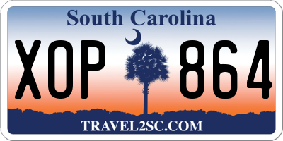 SC license plate XOP864