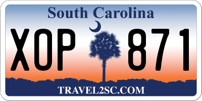 SC license plate XOP871