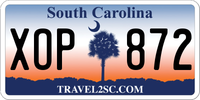 SC license plate XOP872