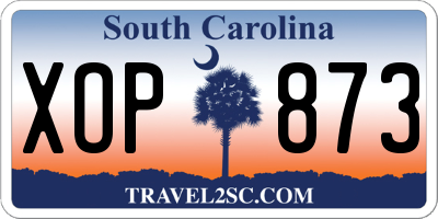 SC license plate XOP873