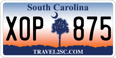 SC license plate XOP875