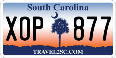 SC license plate XOP877