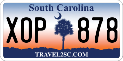 SC license plate XOP878
