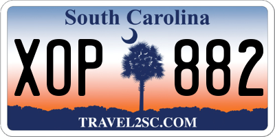 SC license plate XOP882