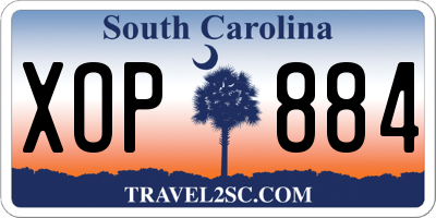 SC license plate XOP884