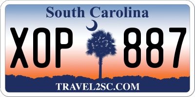 SC license plate XOP887
