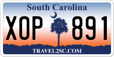 SC license plate XOP891