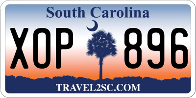 SC license plate XOP896
