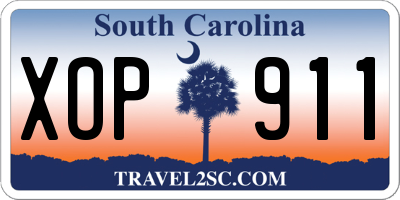 SC license plate XOP911