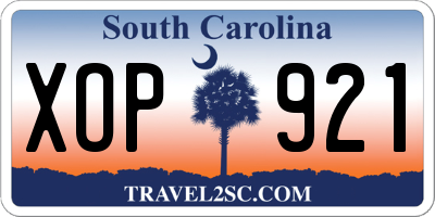 SC license plate XOP921