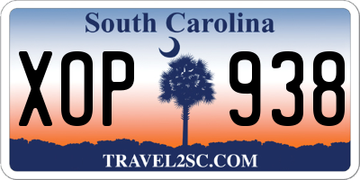 SC license plate XOP938