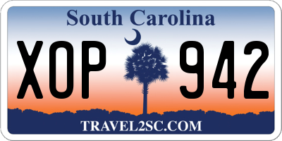 SC license plate XOP942