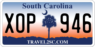 SC license plate XOP946