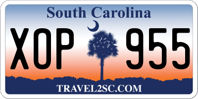 SC license plate XOP955