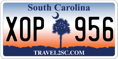 SC license plate XOP956